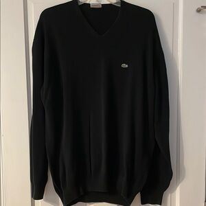 Lacoste Men's Black V-Neck Sweater